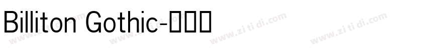 Billiton Gothic字体转换